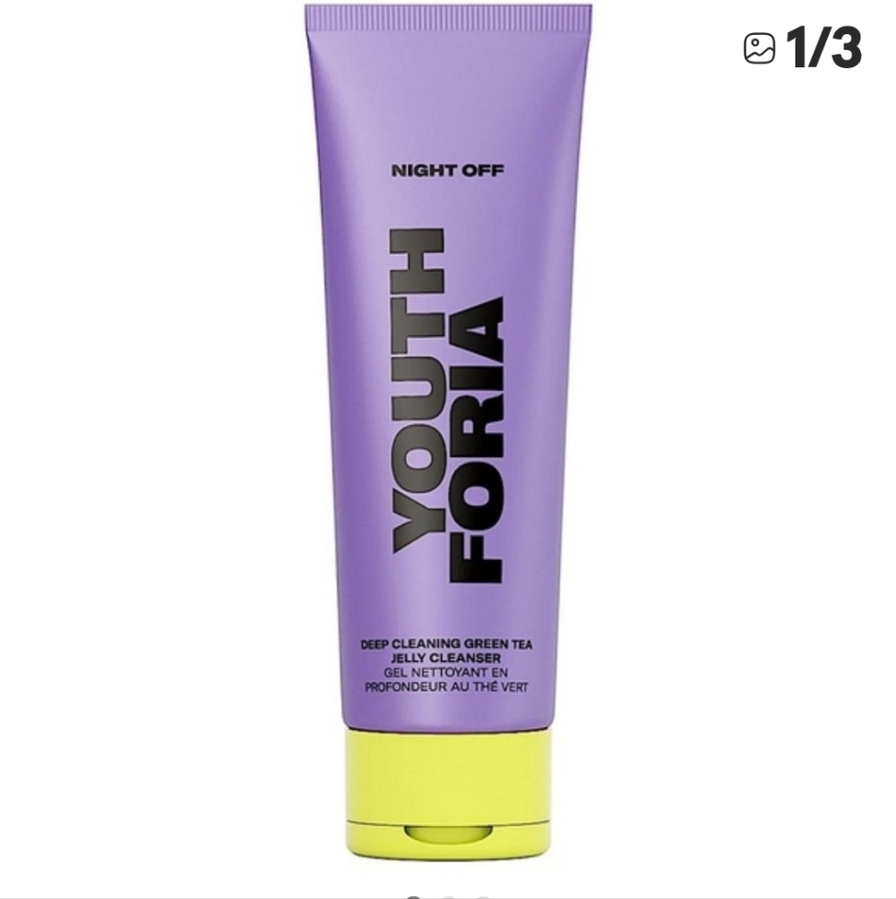 Youthforia Night Off Deep Cleaning Green Tea Jelly Cleanser - Purple Tube